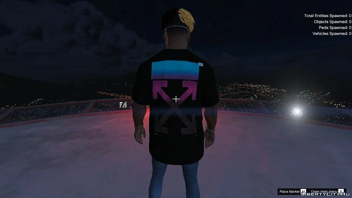 Off White Tshirt Mona Lisa Black 1.0 - New T-shirt / GTA 5