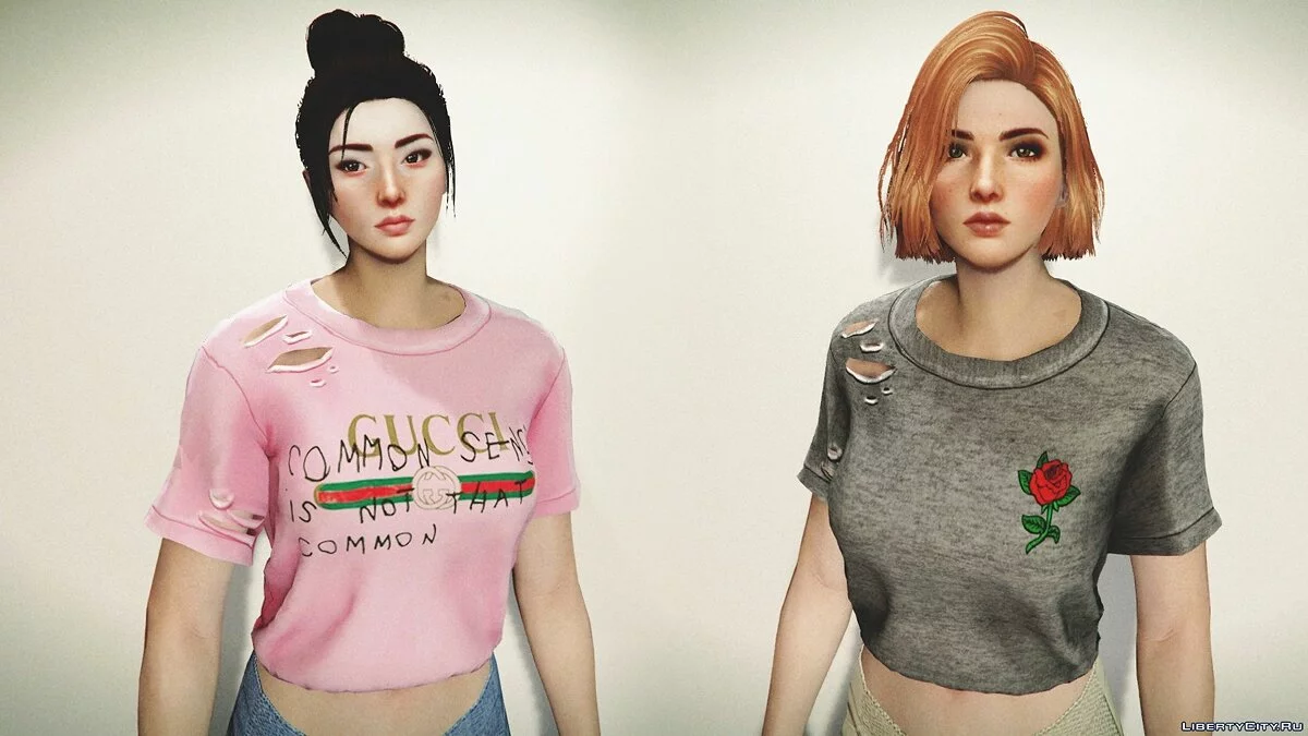 Zerrissenes Shirt für MP Frauen - T-Shirts für weiblichen Charakter / GTA 5