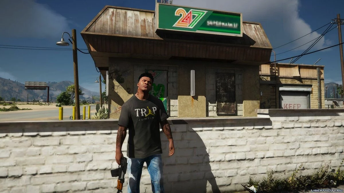 Футболка с логотипом TRAP для Франклина / GTA 5
