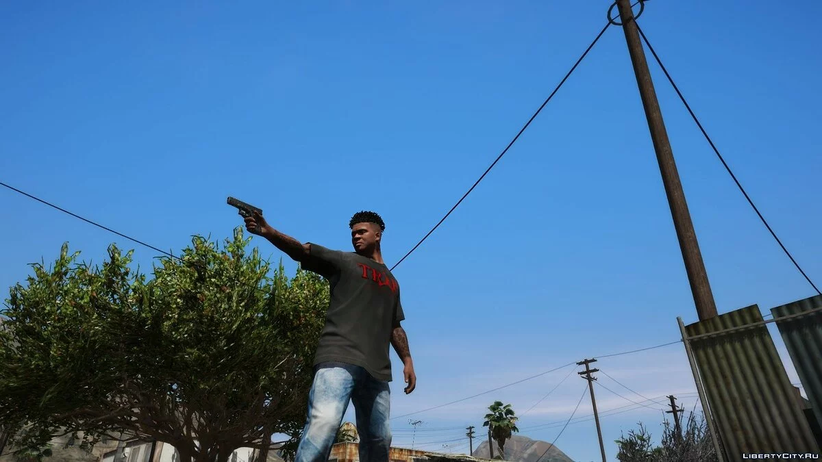 Футболка с логотипом TRAP для Франклина / GTA 5