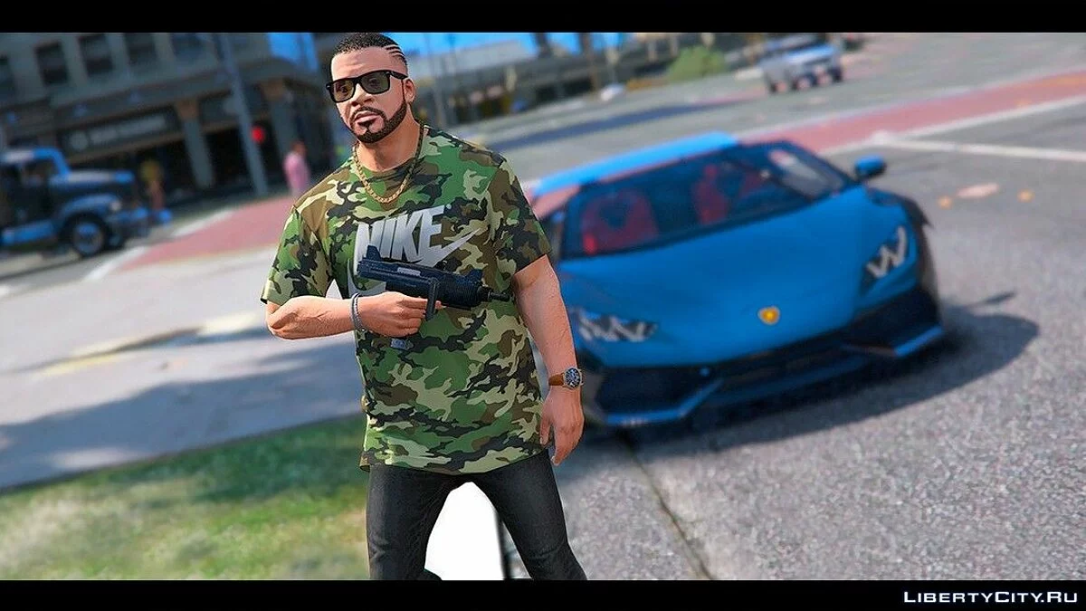 Камуфляжная футболка Nike для Франклина / GTA 5