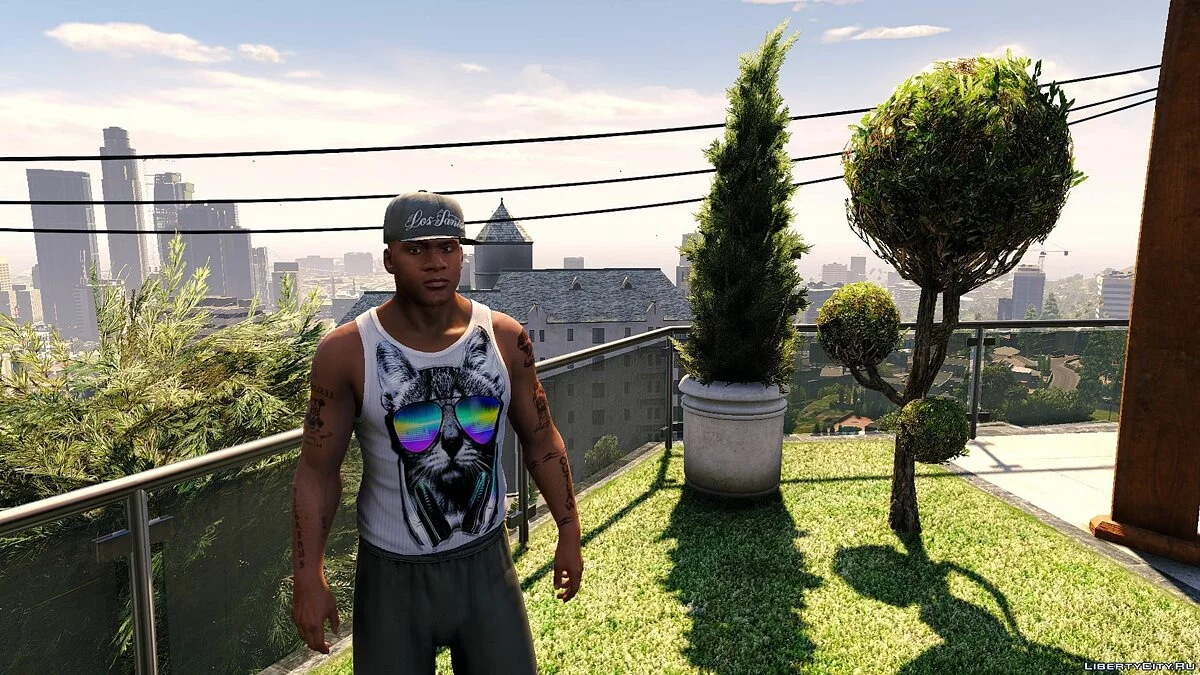 Music Lover Cat Tank Top for Franklin / GTA 5