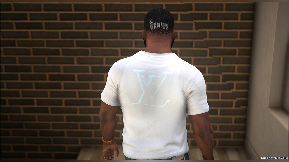 Download of branded Vuitton T-shirts for for GTA 5