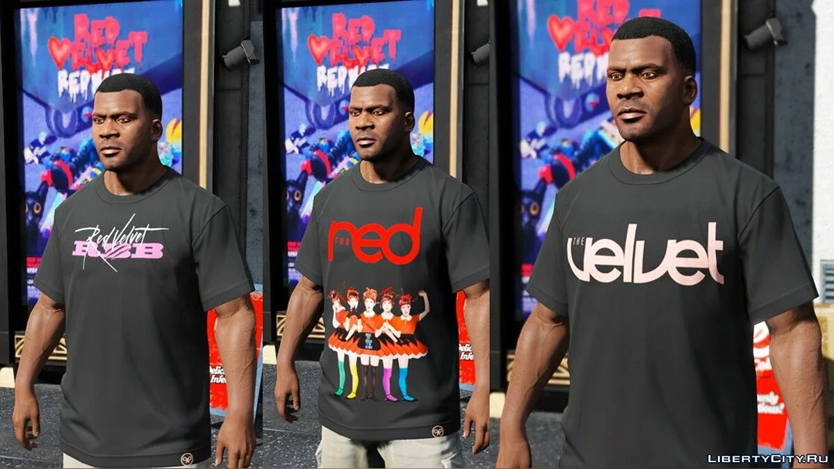 Franklin's Red Velvet T-Shirt Collection / GTA 5