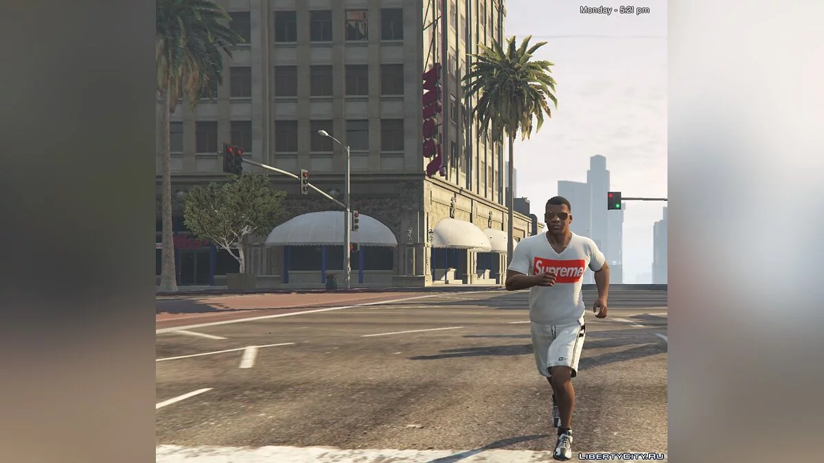 White Supreme T-Shirt for Franklin / GTA 5
