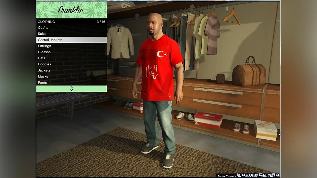Turkey National Football Team Jersey for Franklin / GTA 5