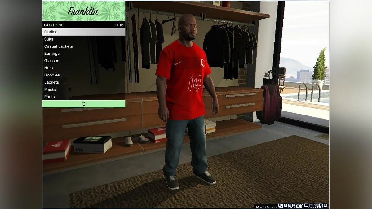 Turkey National Football Team Jersey for Franklin / GTA 5