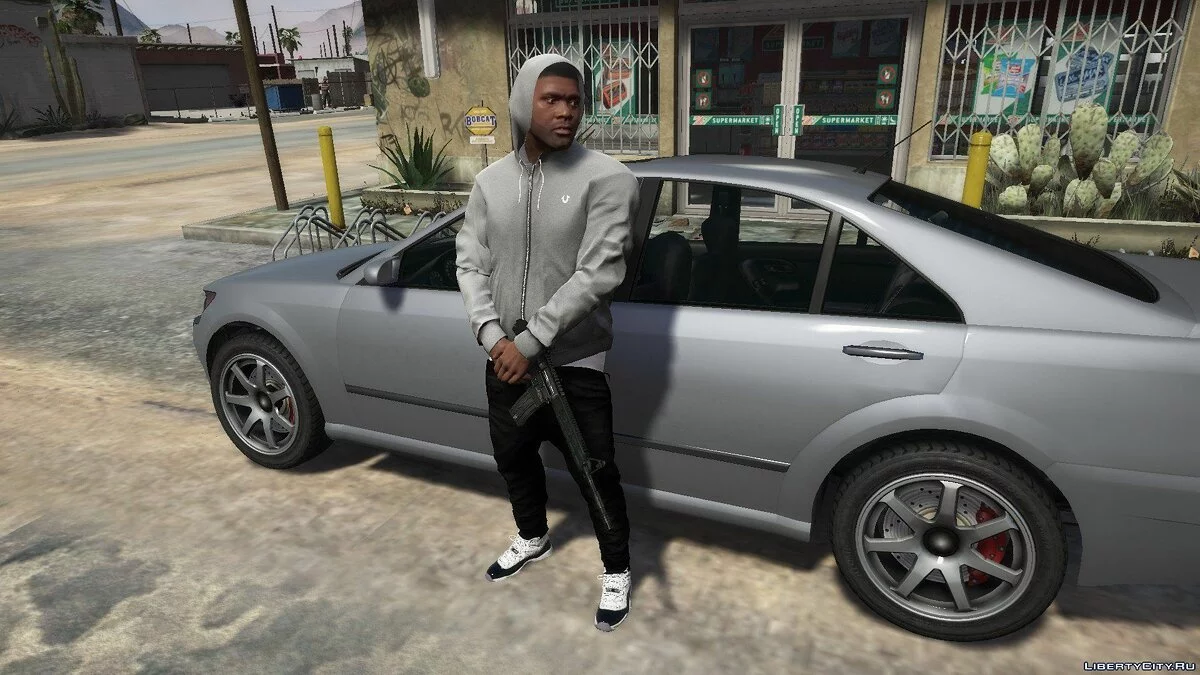 Худі Grey True Religion Zip Up / GTA 5