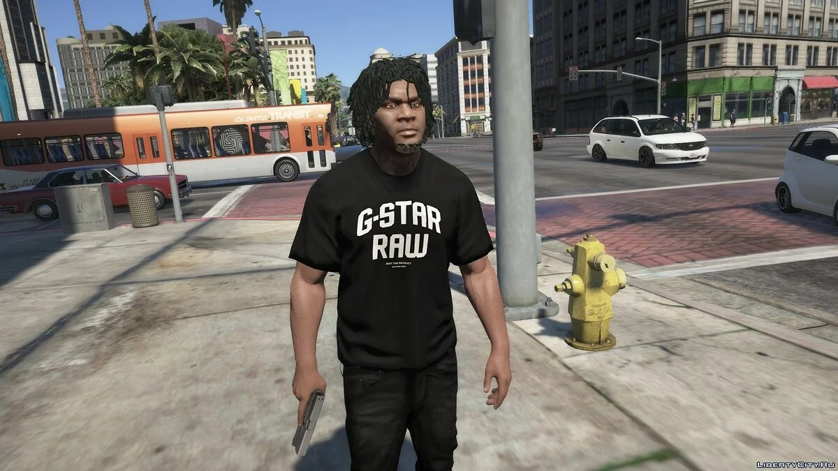 Hoodie G-Star Biru dan Kaos G-Star / GTA 5