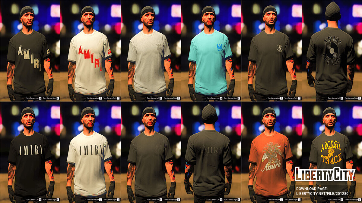 Download Amiri Graphic Tee's Pack For MP Males for GTA 5