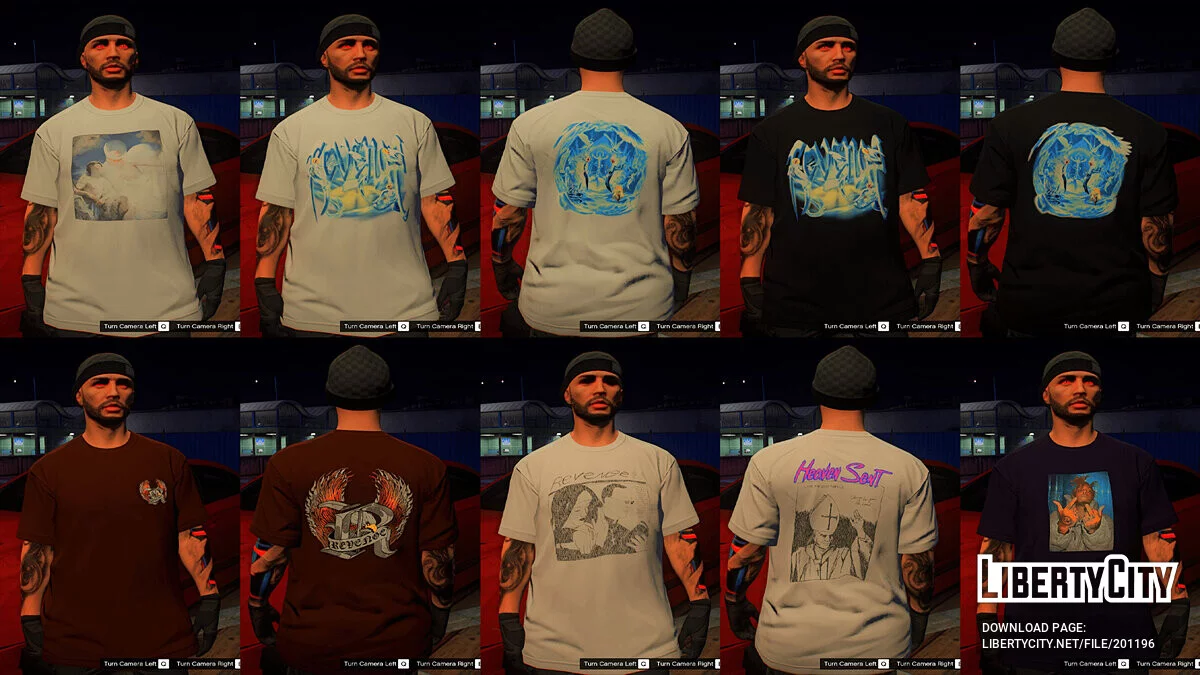 Revenge Graphic Tee's Pack For MP Males / GTA 5