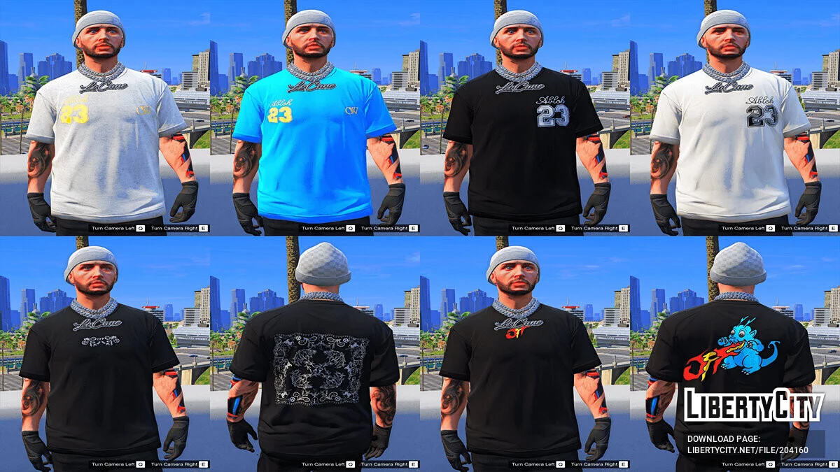 Off-White Graphic Tee's Pack For MP Males / GTA 5