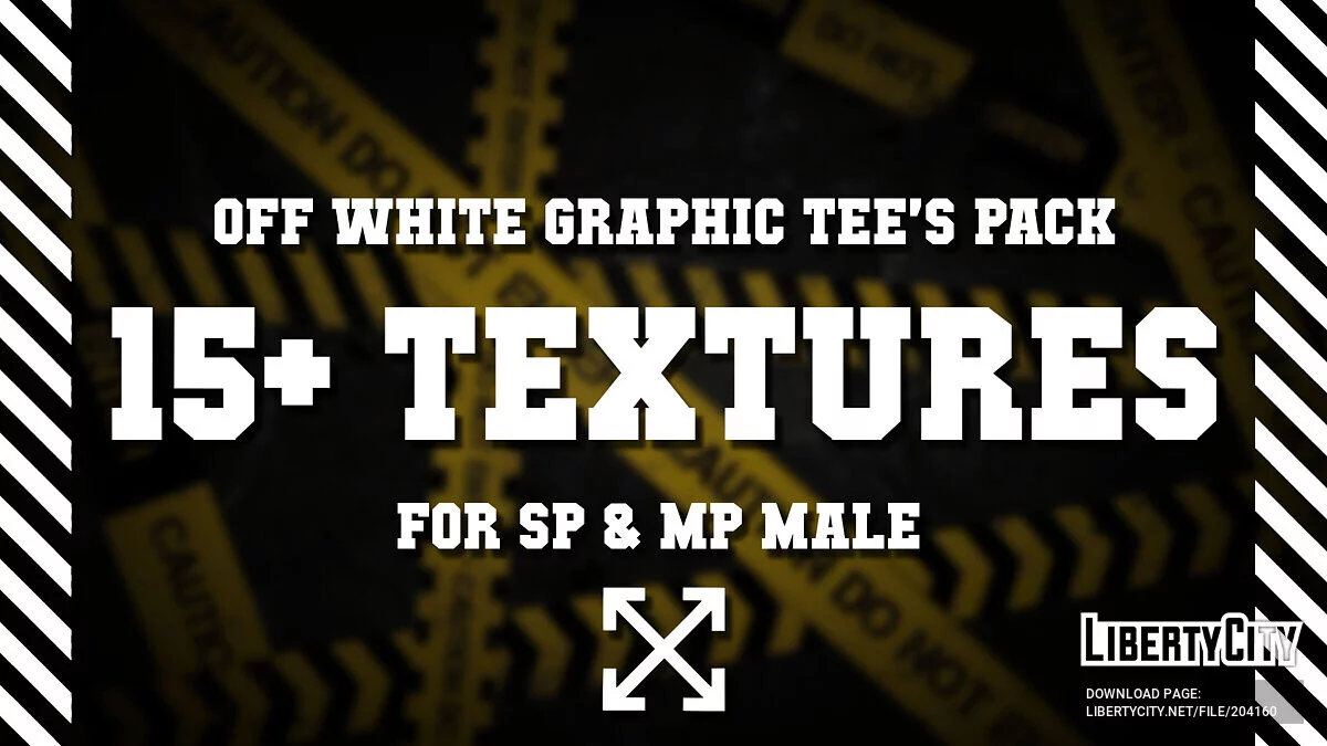 Off-White Graphic Tee's Pack For MP Males / GTA 5