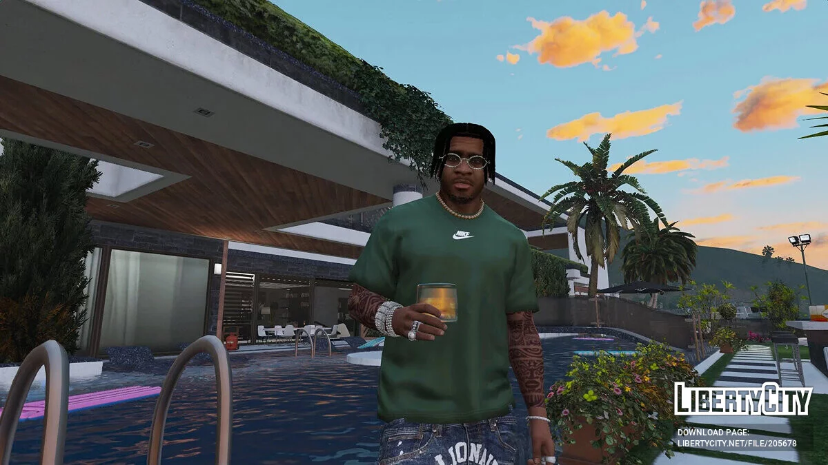 Cool T-Shirt Simpl Nike 5 Defrint Color / GTA 5