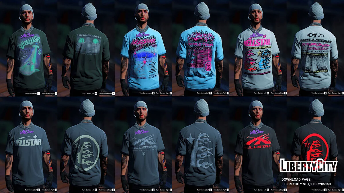 HellStar Graphic Tee's Pack (for MP Males) / GTA 5