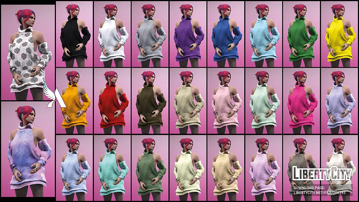 Backless Sweater - MP Female - Textures / GTA 5