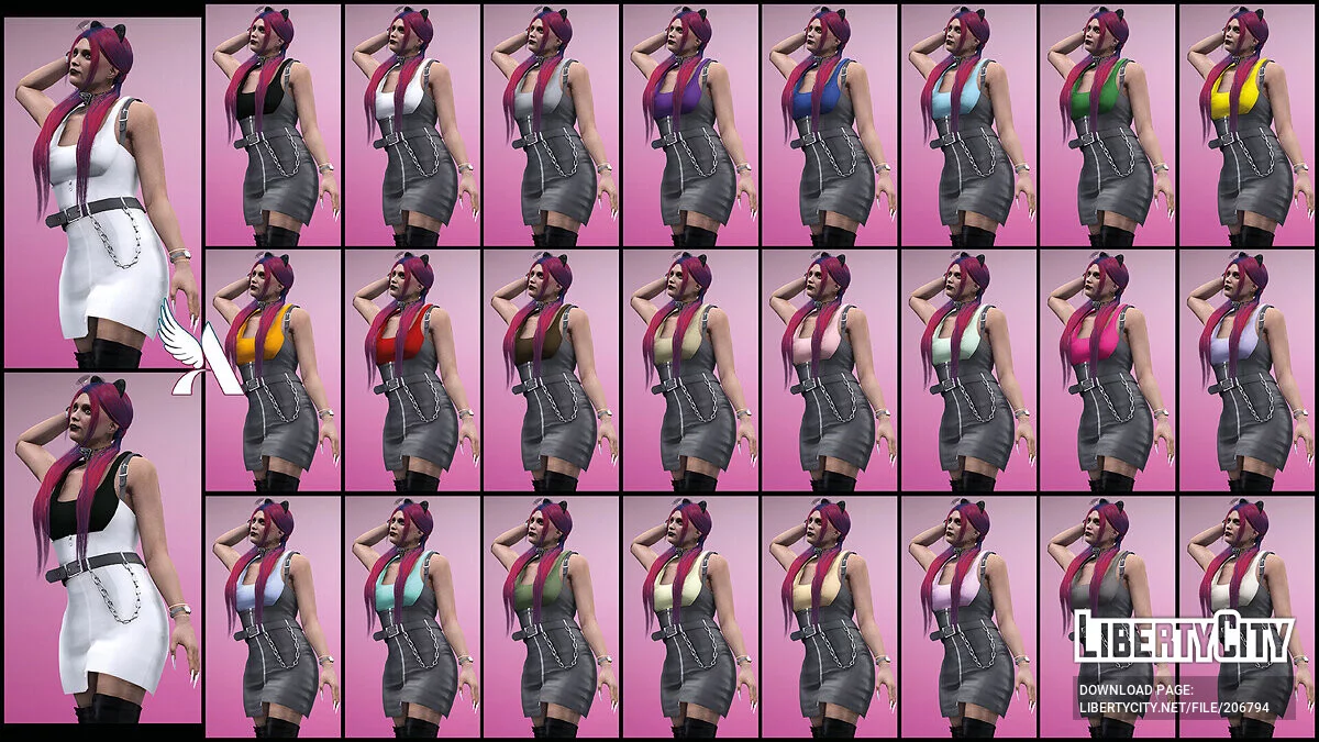 Belt Dress - MP Female - Textures / GTA 5