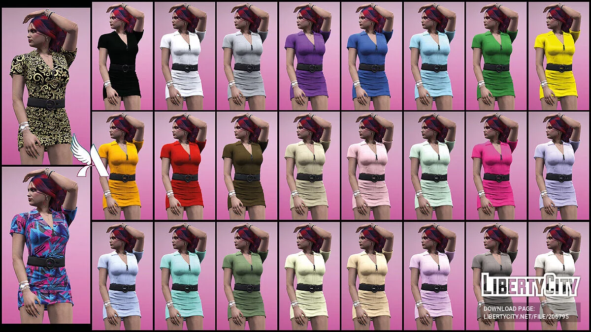 Jackie Dress - MP Female - Texttextures / GTA 5