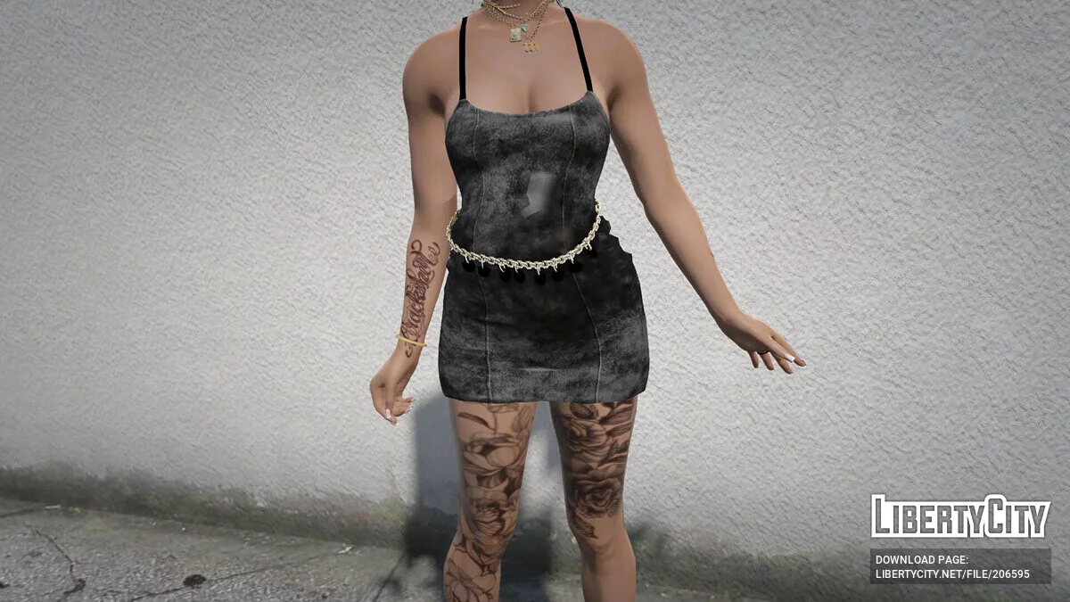 Pregnancy Belly Chain Dress for MP Female / GTA 5