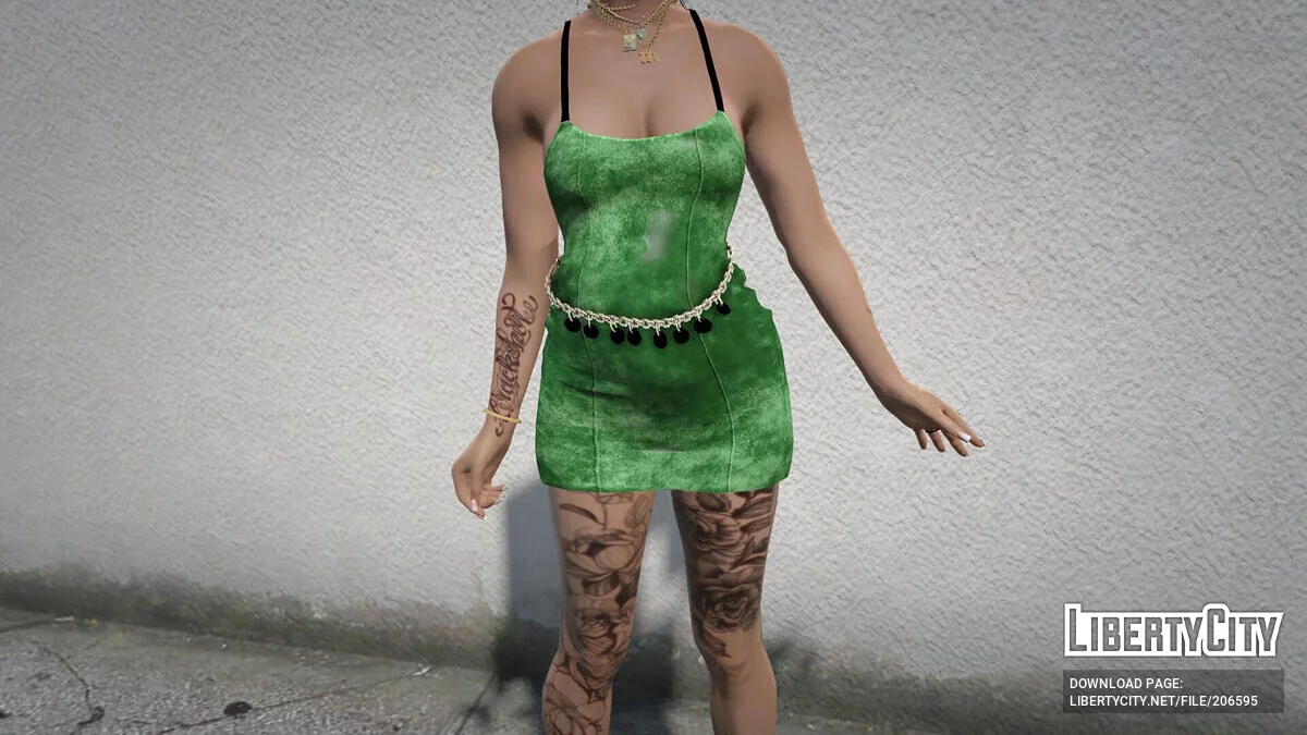 Pregnancy Belly Chain Dress for MP Female / GTA 5