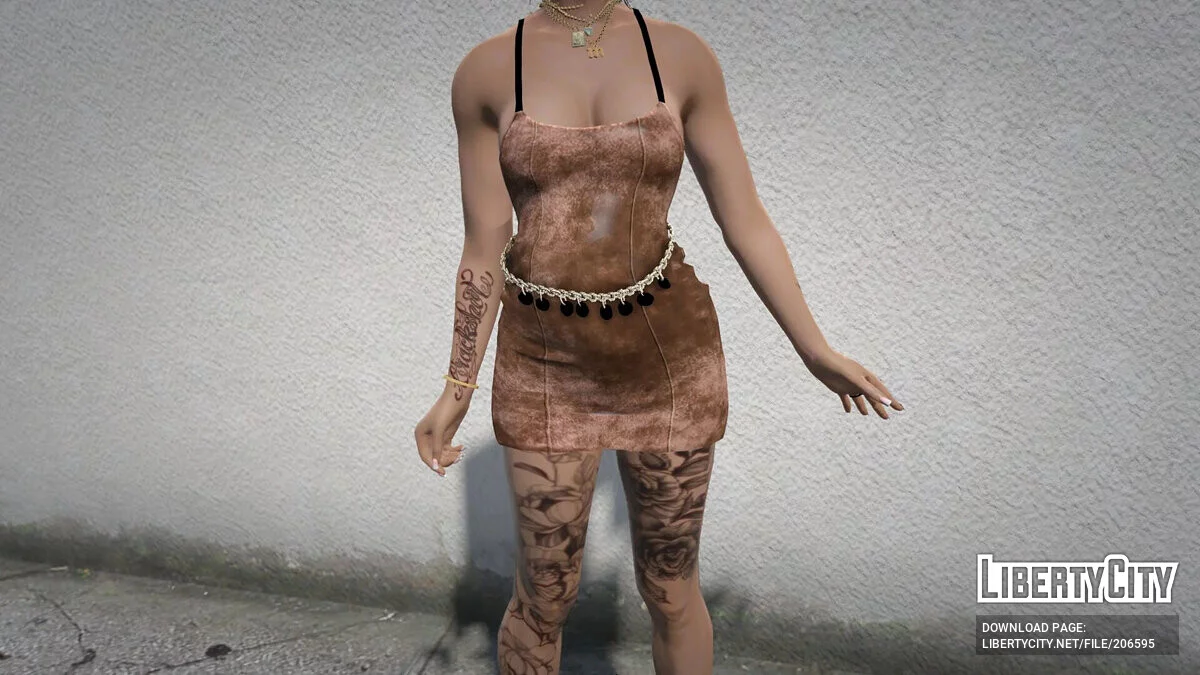 Pregnancy Belly Chain Dress for MP Female / GTA 5