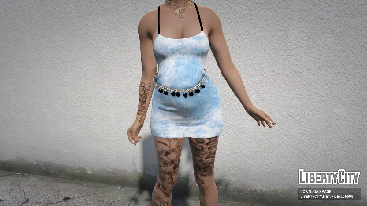 Pregnancy Belly Chain Dress for MP Female / GTA 5