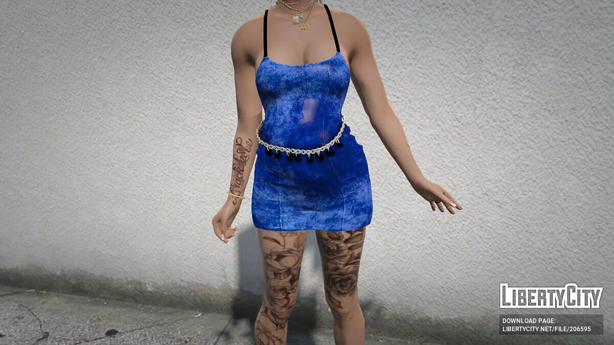 Pregnancy Belly Chain Dress for MP Female / GTA 5
