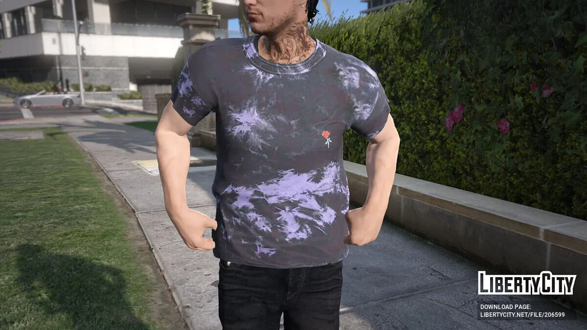 Rose Embrodiery T-Shirt для MP Male / GTA 5