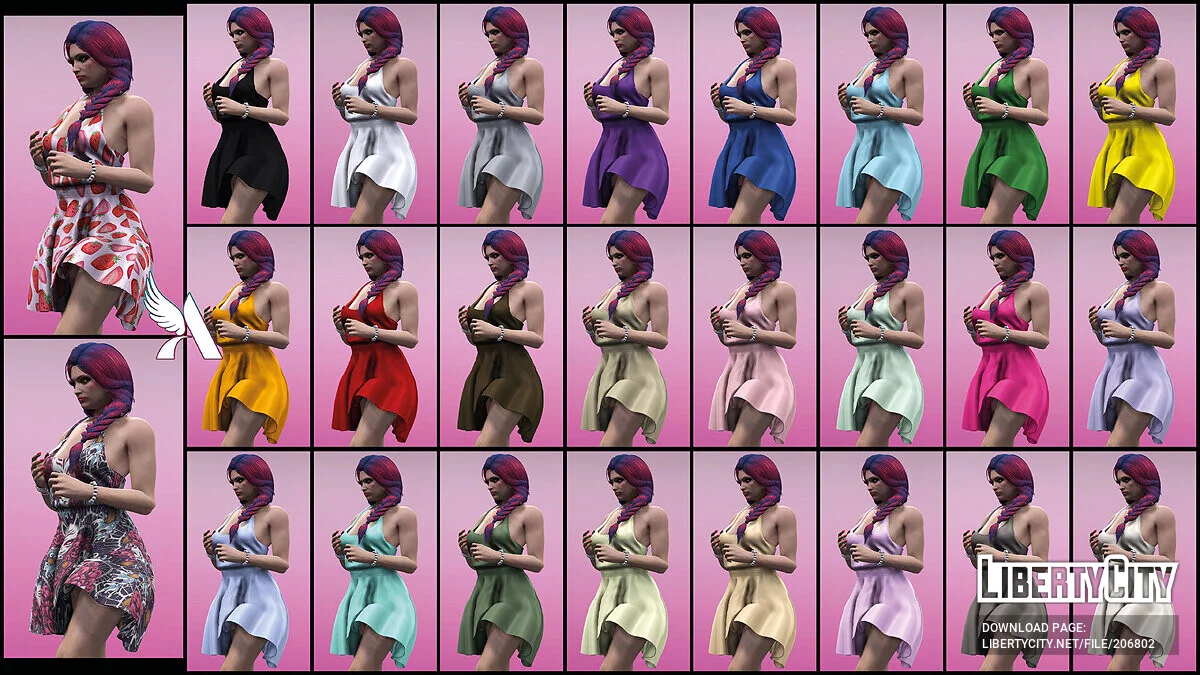 Skater Dress - MP Female - Textures / GTA 5