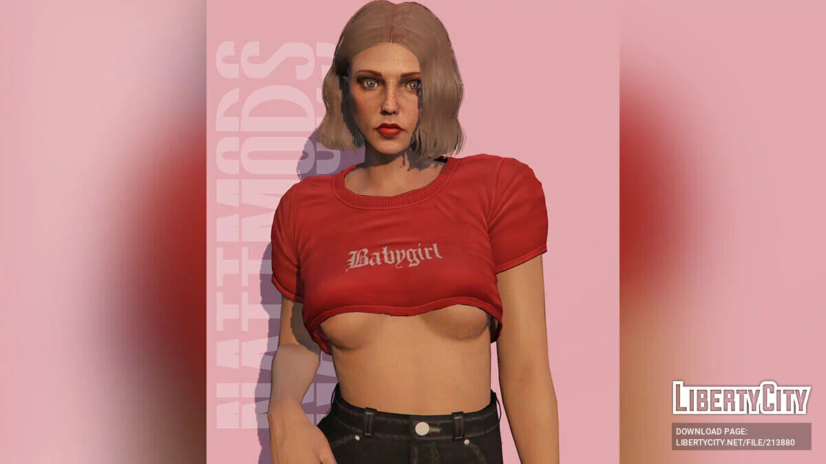 MP Kadın için Babygirl Kısa Üst / GTA 5