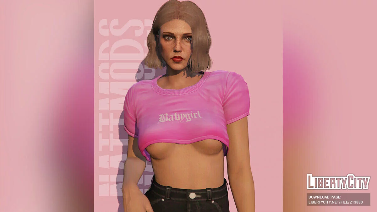 MP Kadın için Babygirl Kısa Üst / GTA 5