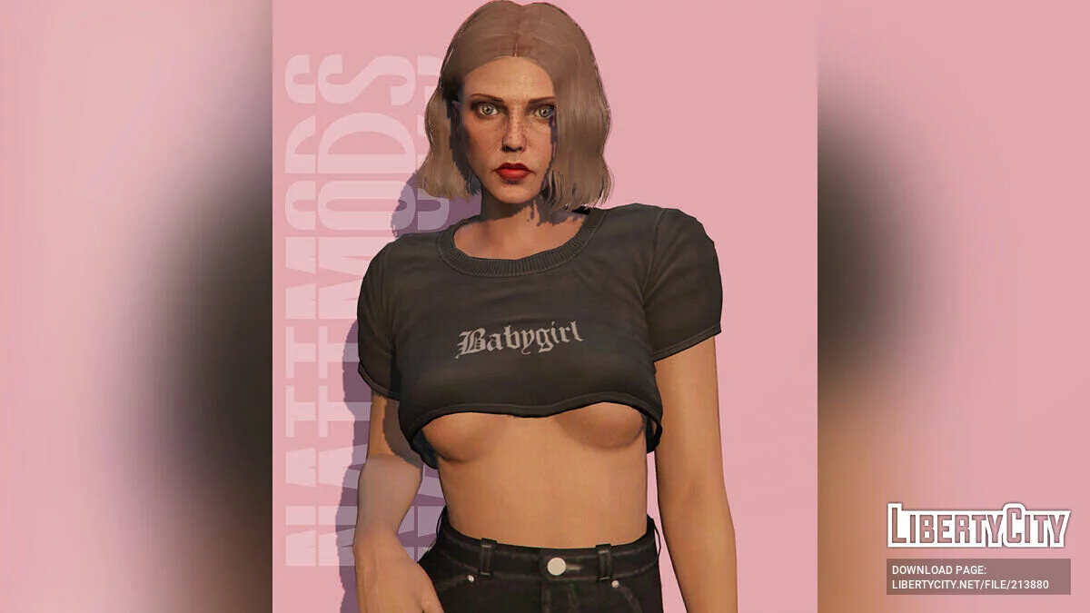 MP Kadın için Babygirl Kısa Üst / GTA 5