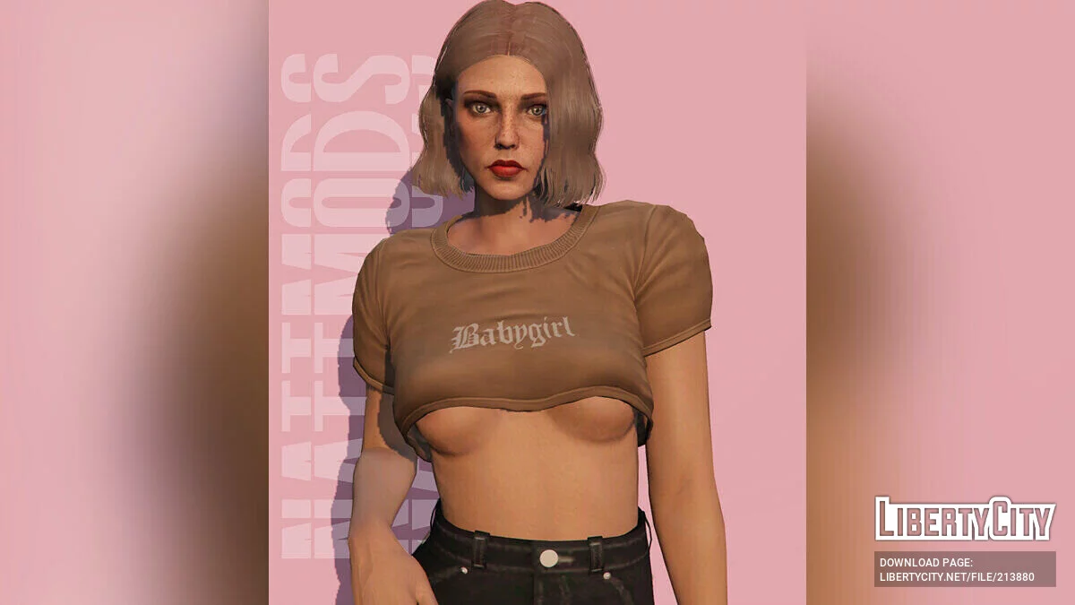 MP Kadın için Babygirl Kısa Üst / GTA 5
