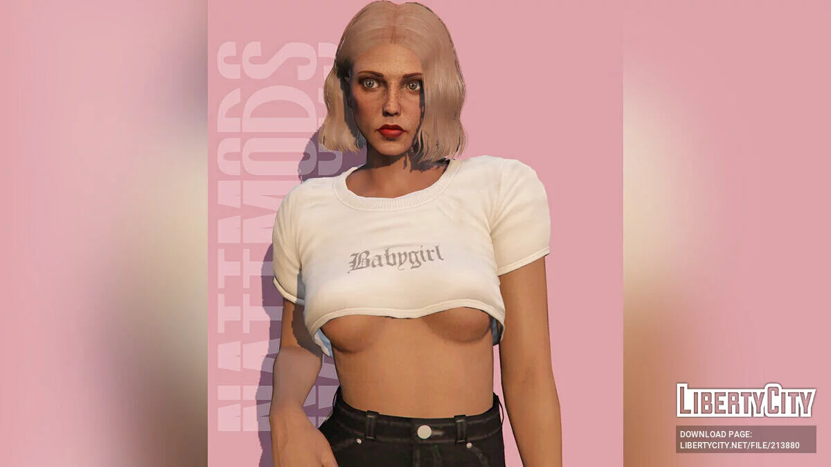 MP Kadın için Babygirl Kısa Üst / GTA 5