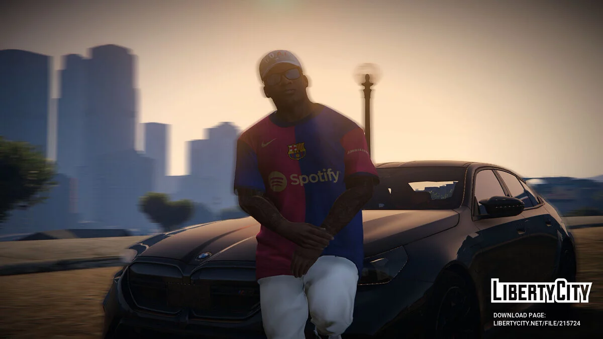 T-Shirt FC Barcelona untuk Franklin / GTA 5