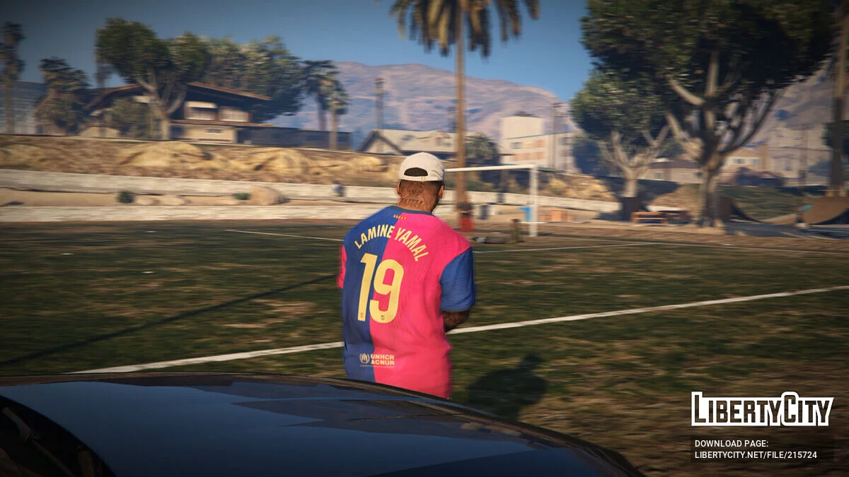 T-Shirt FC Barcelona untuk Franklin / GTA 5