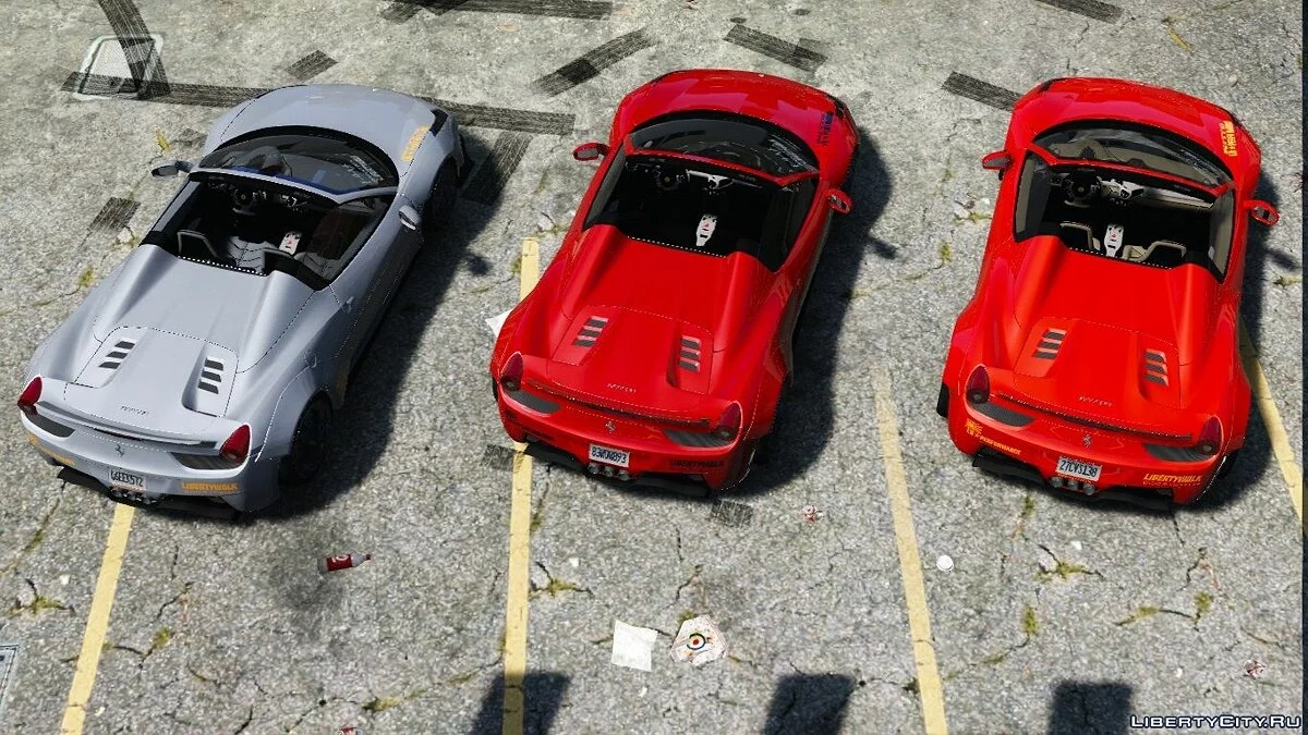 Liberty Walk 法拉利 458 Spider [附加 | 调整 | 车身涂装] 1.0 / GTA 5