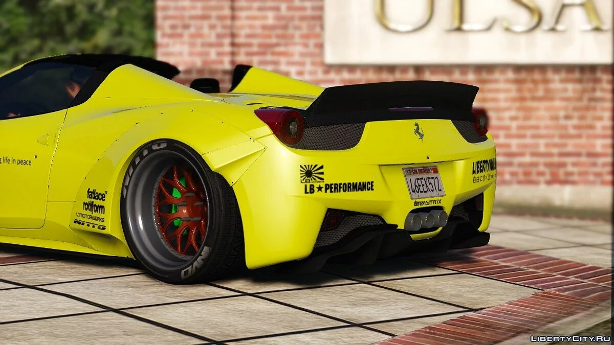 Liberty Walk 法拉利 458 Spider [附加 | 调整 | 车身涂装] 1.0 / GTA 5