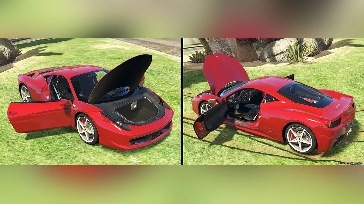 Ferrari 458 Italia & Spider (2 Cars Pack) [Add-On / Replace | Tuning | Livery] 2.51 / GTA 5