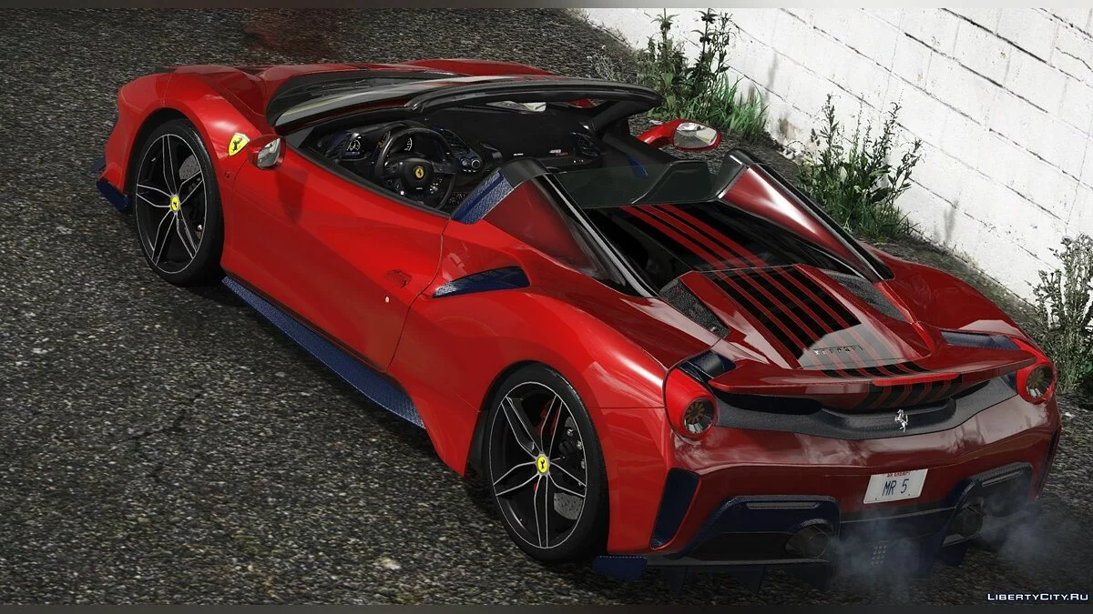2019 Ferrari 488 Pista SPIDER [Techo Animado][ADD-On/Template] 1.0 / GTA 5
