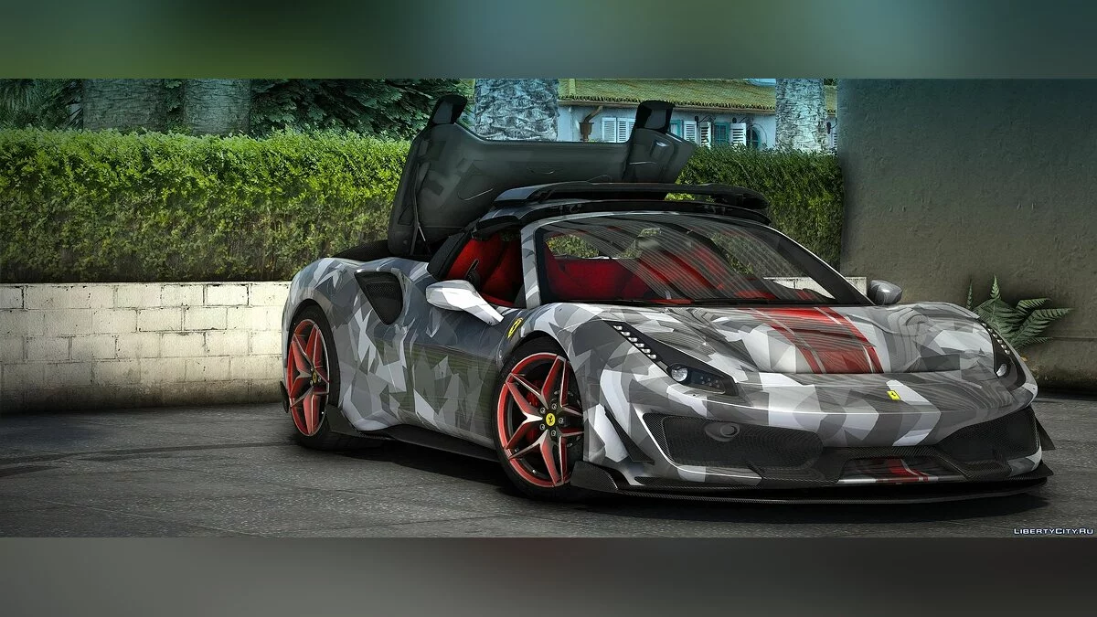 فيراري بيستا 488 سبايدر 2019 [إضافة | إضافات | عجلات | سقف متحرك | قالب | LODs] 1.1 / جي تي أي 5