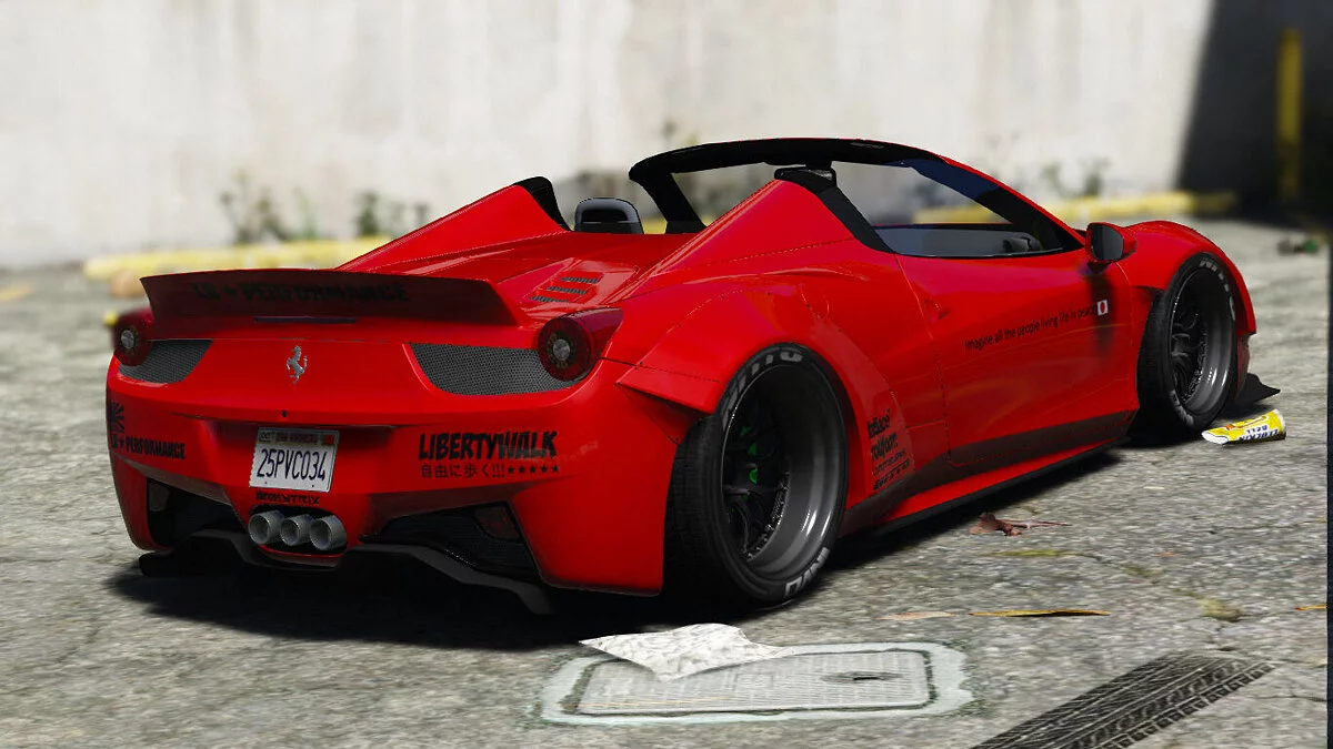 Liberty Walk Ferrari 458 Spider v1.0 / GTA 5