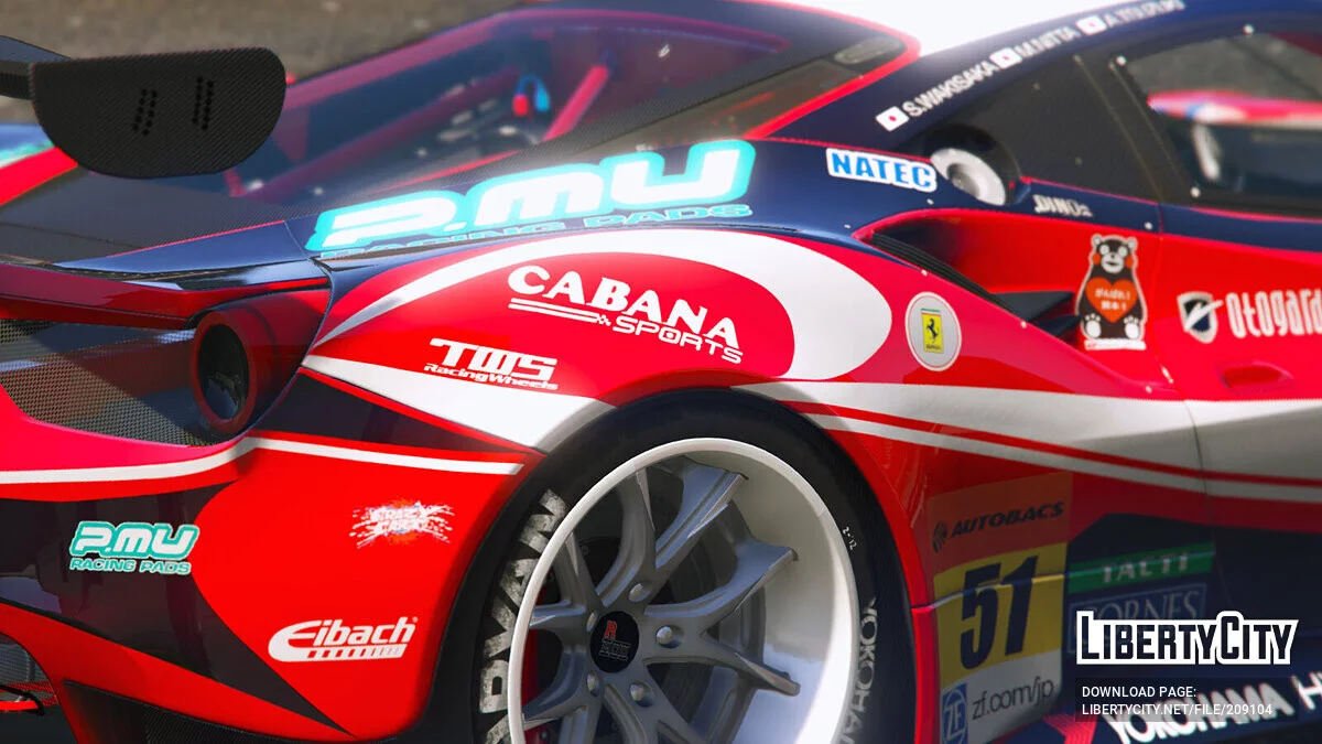 SUPER GT 2016 Ferrari 488 JMS LMCorsa Team / GTA 5