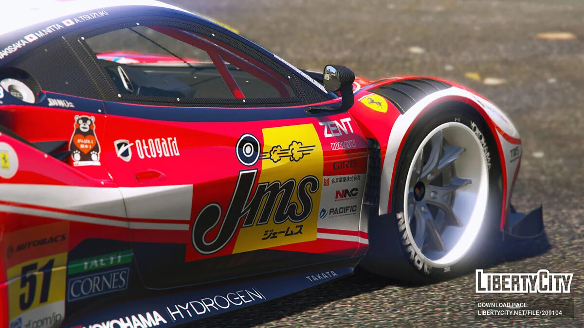 SUPER GT 2016 Ferrari 488 JMS LMCorsa Team / GTA 5