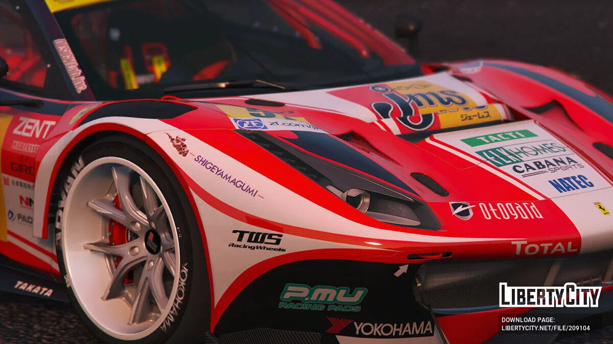 SUPER GT 2016 Ferrari 488 JMS LMCorsa Team / GTA 5