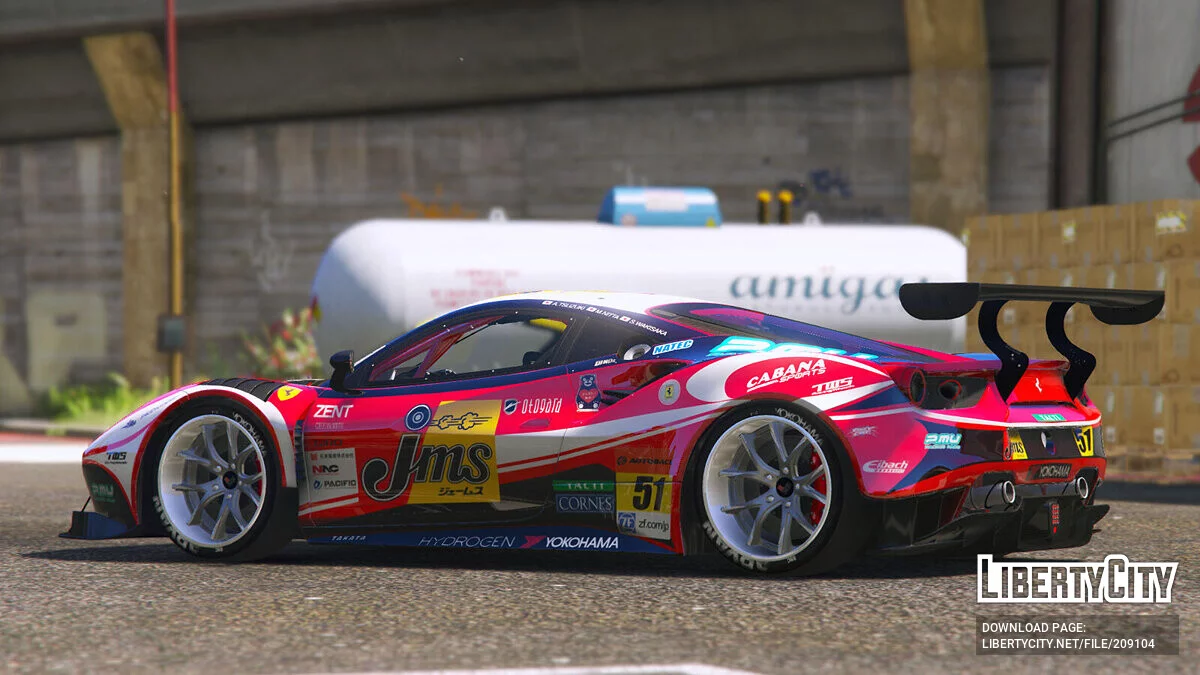 SUPER GT 2016 Ferrari 488 JMS LMCorsa Team / GTA 5