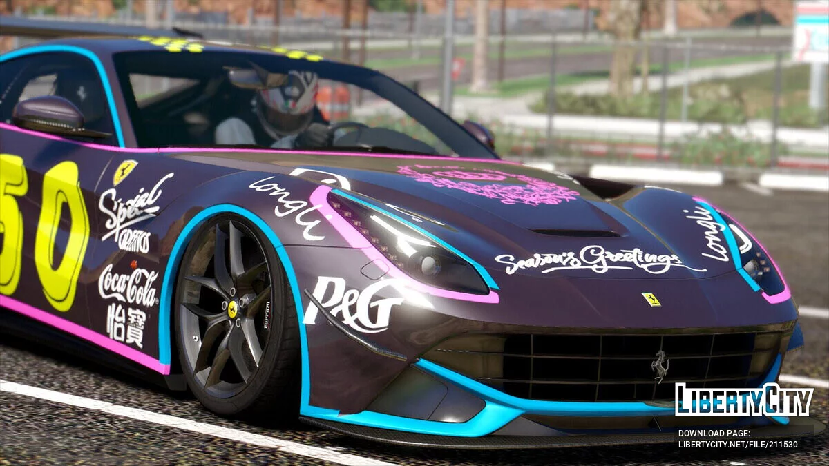2013 Ferrari F12 Berlinetta Pink and Blue / GTA 5