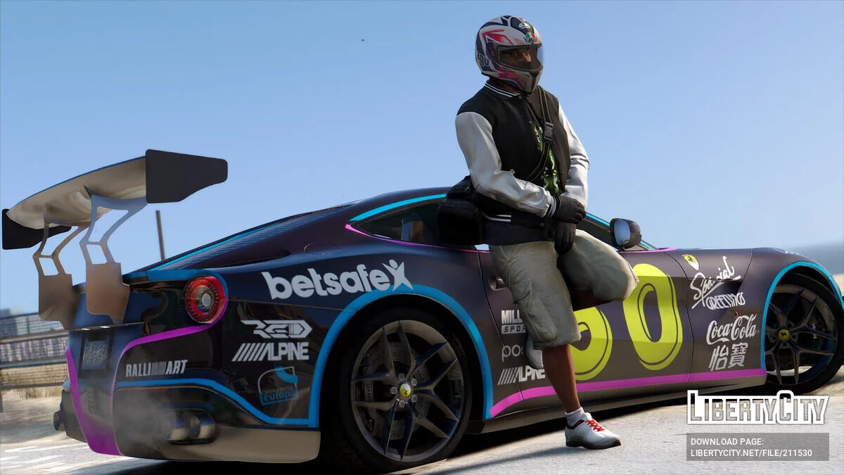 2013 Ferrari F12 Berlinetta Pink and Blue / GTA 5