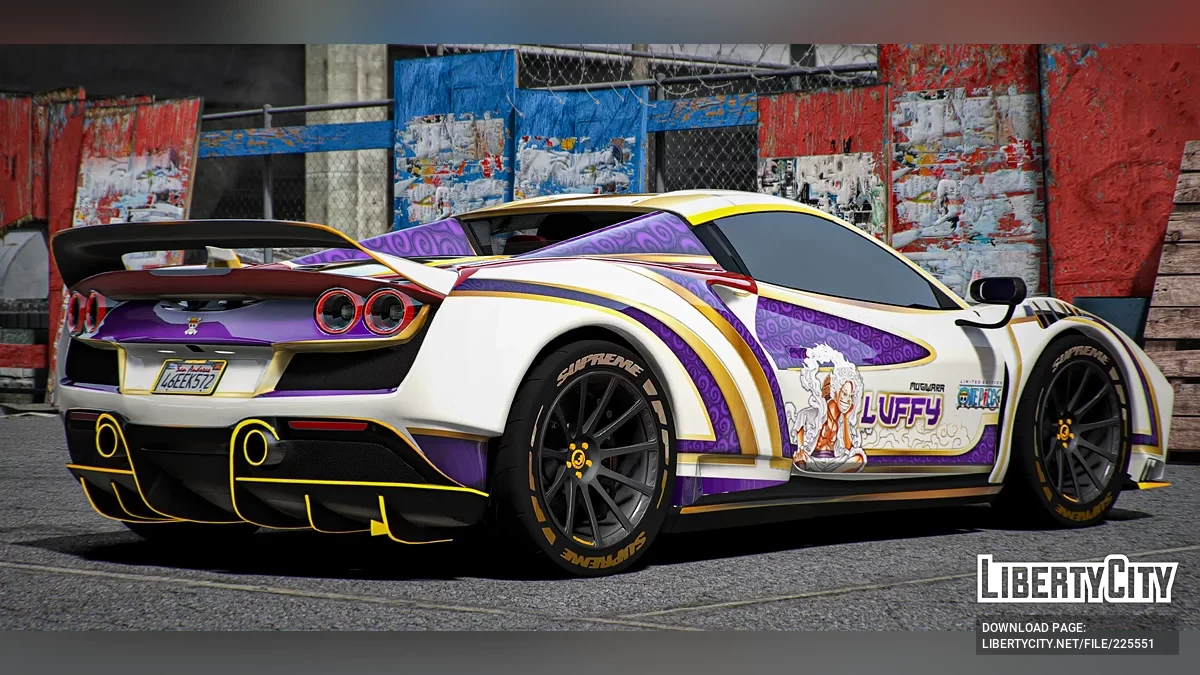 Ferrari F8 Spider Novitec Widebody Luffy Gear 5 / GTA 5