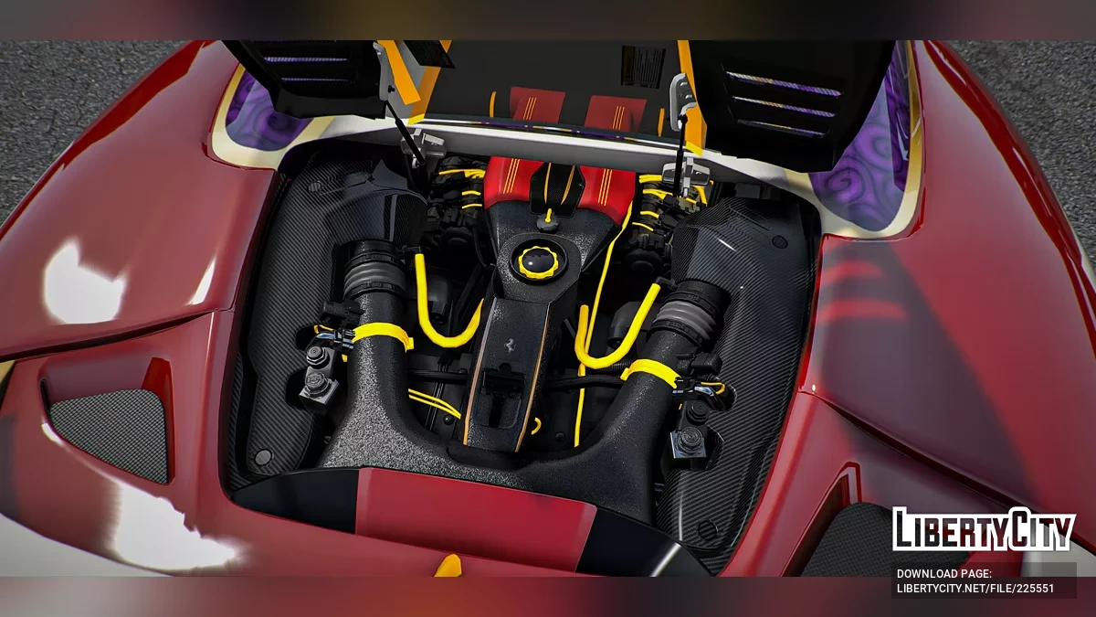Ferrari F8 Spider Novitec Widebody Luffy Gear 5 / GTA 5